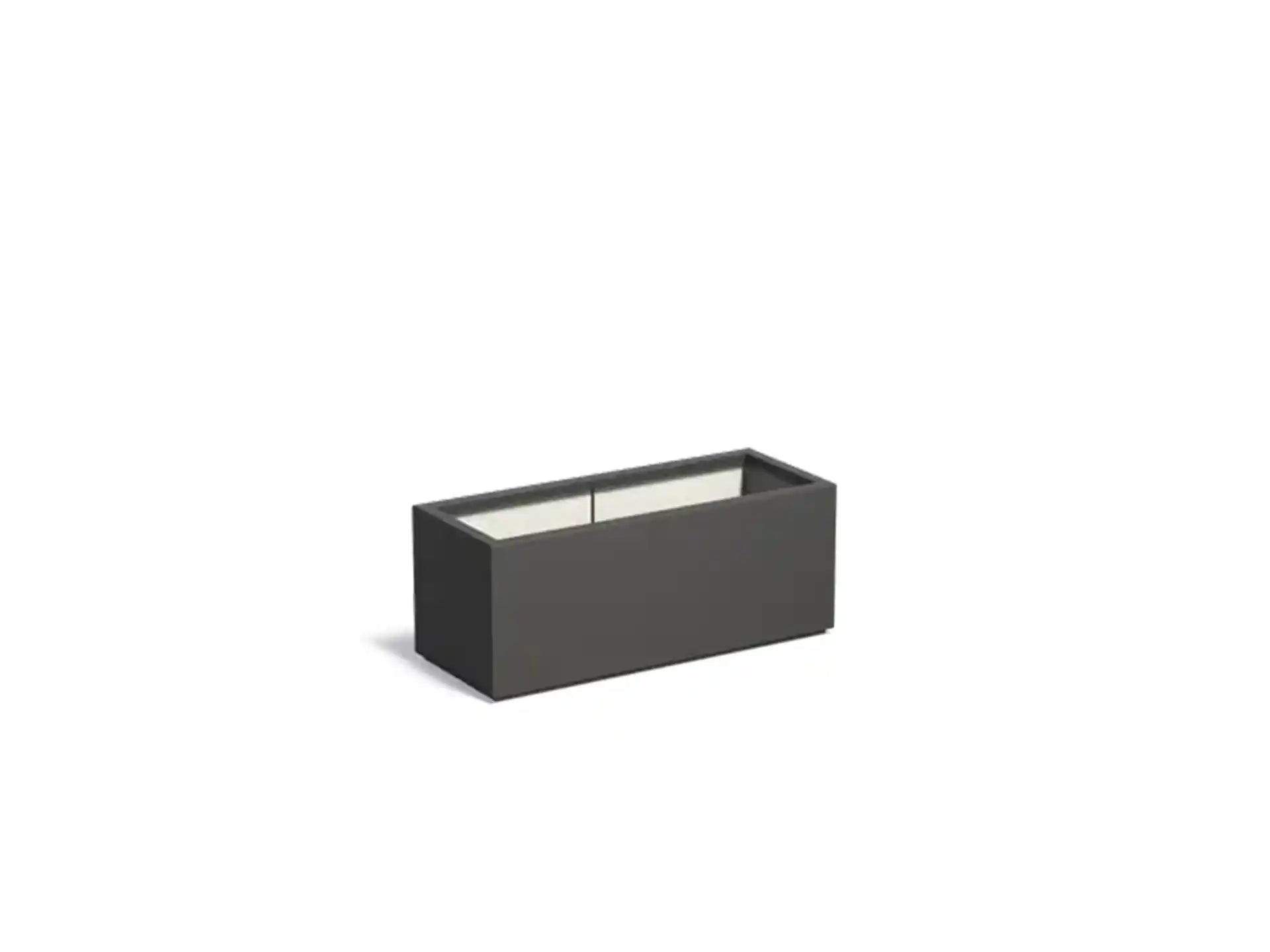 Adezz Carrez Plantenbak Polyester Rechthoek 100 x 40 x 40 cm Zwartgrijs