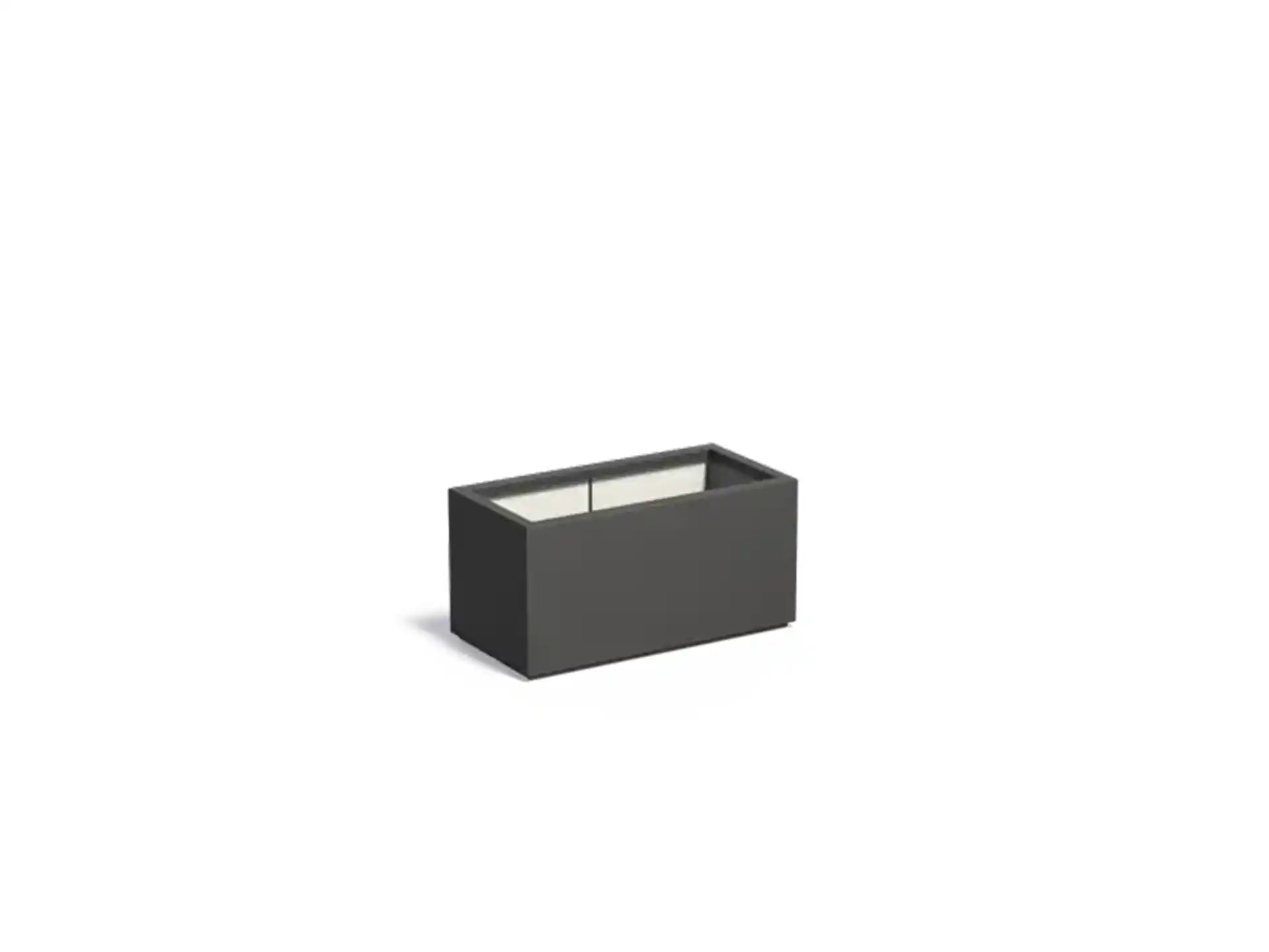 Adezz Carrez Plantenbak Polyester Rechthoek 80 x 40 x 40 cm Zwartgrijs
