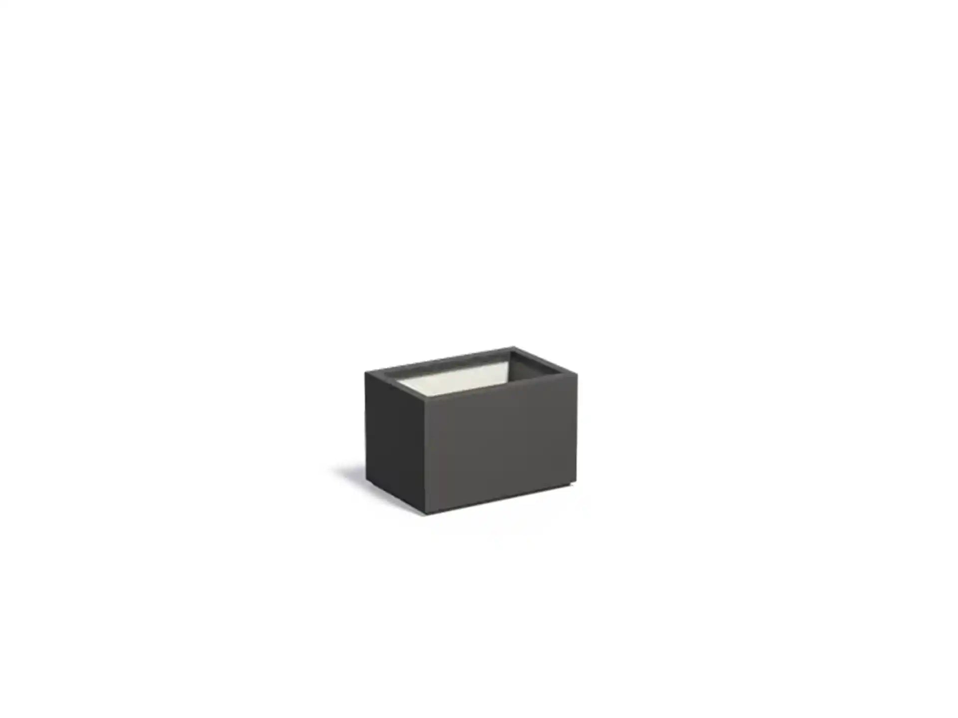 Adezz Carrez Plantenbak Polyester Rechthoek 60 x 40 x 40 cm Zwartgrijs