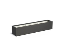 Adezz Carrez Plantenbak Polyester Rechthoek 200 x 40 x 40 cm Zwartgrijs