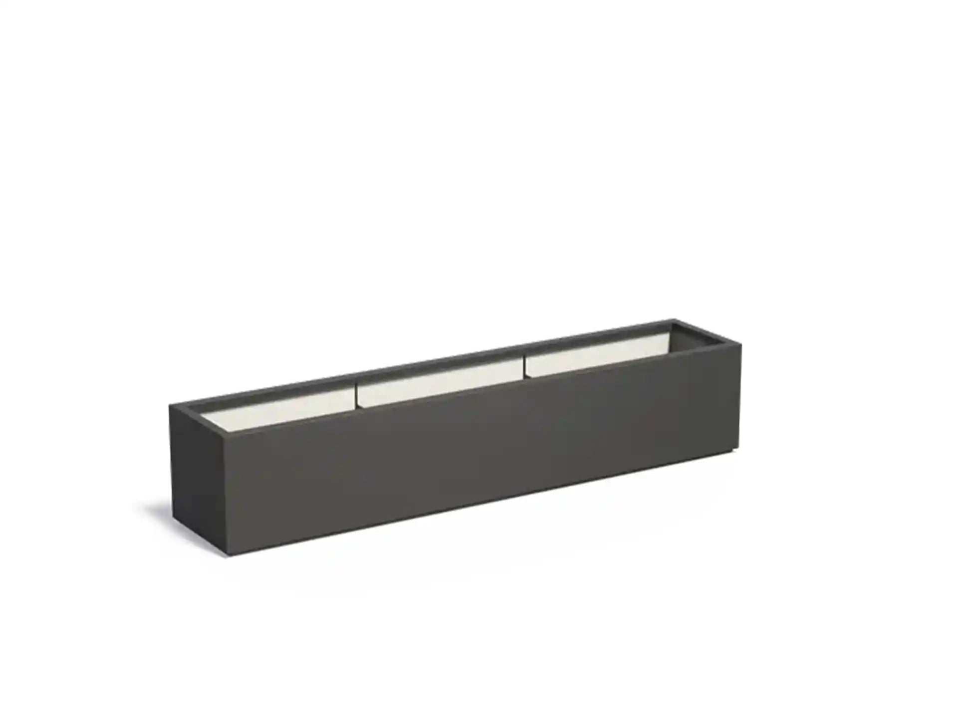 Adezz Carrez Plantenbak Polyester Rechthoek 200 x 40 x 40 cm Zwartgrijs