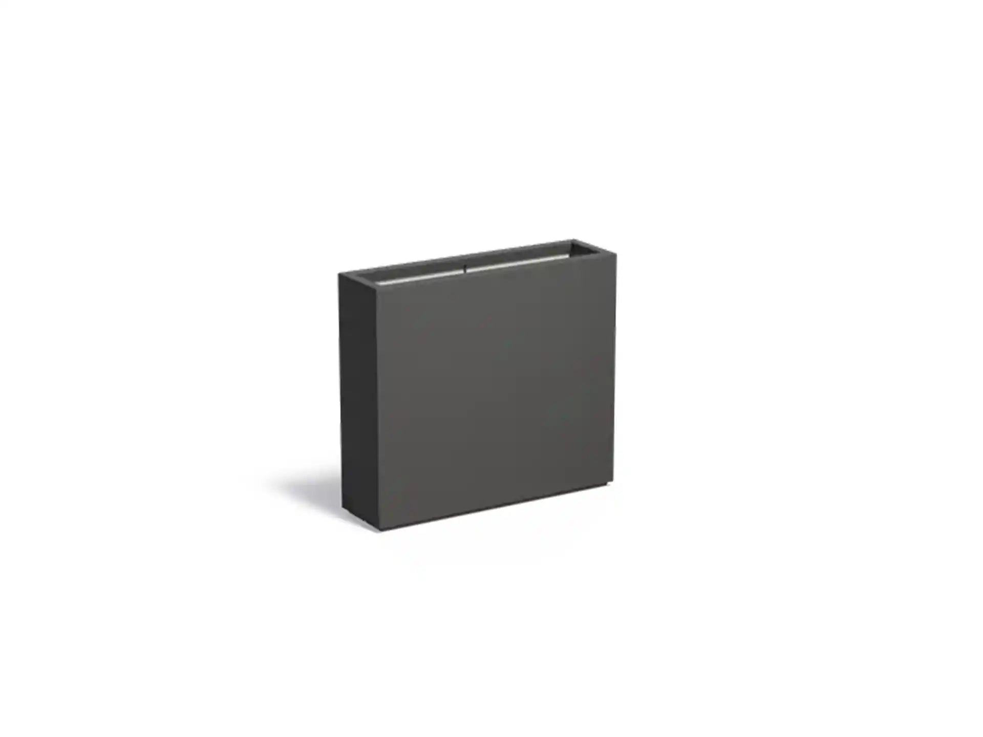 Adezz Carrez Plantenbak Polyester Rechthoek 90 x 25 x 80 cm Zwartgrijs