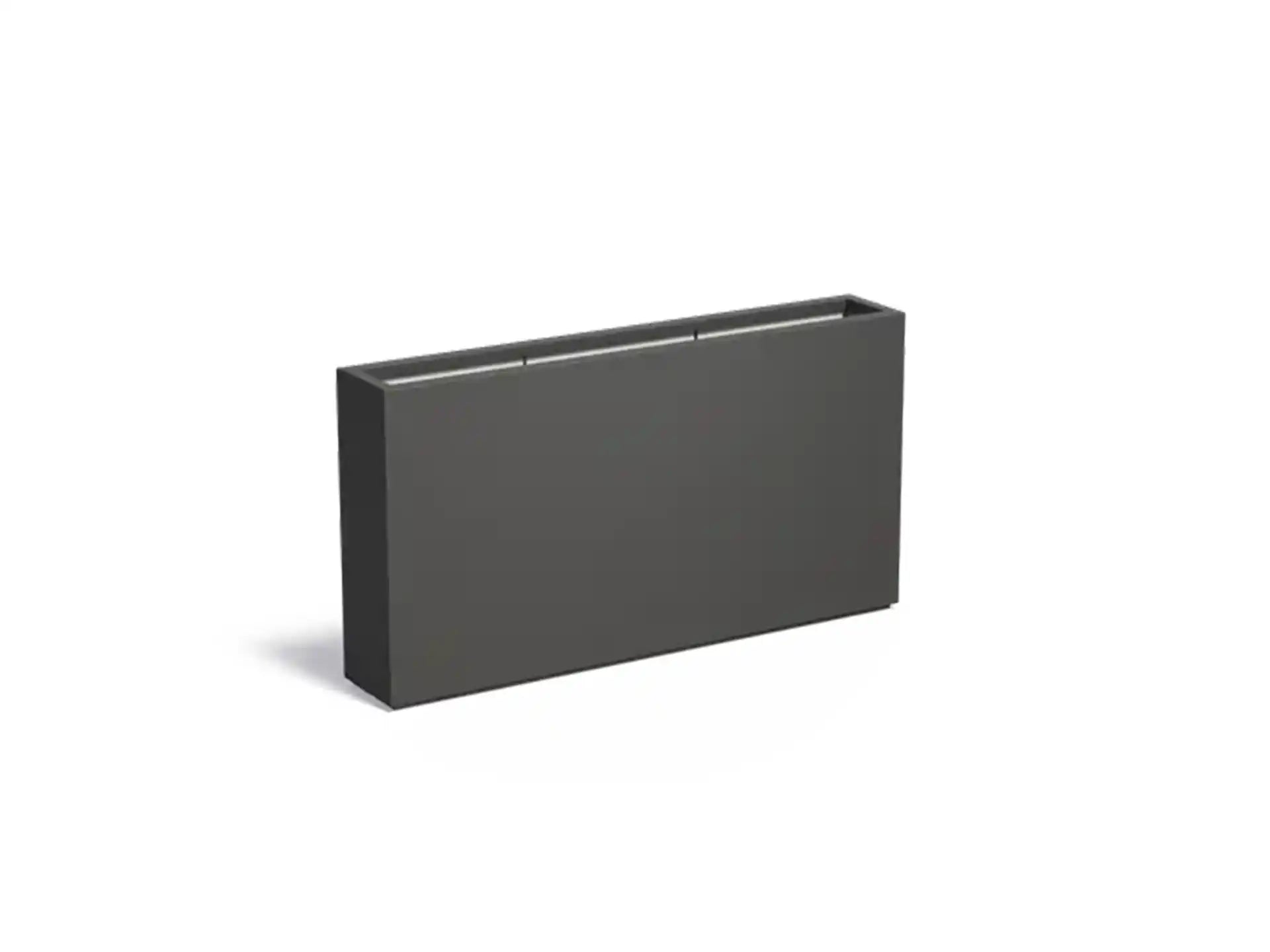 Adezz Carrez Plantenbak Polyester Rechthoek 150 x 25 x 80 cm Zwartgrijs