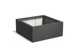 Adezz Carrez Plantenbak Polyester Vierkant 140 x 140 x 60 cm Zwartgrijs