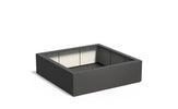 Adezz Carrez Plantenbak Polyester Vierkant 140 x 140 x 40 cm Zwartgrijs
