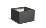Adezz Carrez Plantenbak Polyester Vierkant 120 x 120 x 80 cm Zwartgrijs