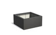Adezz Carrez Plantenbak Polyester Vierkant 120 x 120 x 60 cm Zwartgrijs