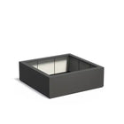 Adezz Carrez Plantenbak Polyester Vierkant 120 x 120 x 40 cm Zwartgrijs