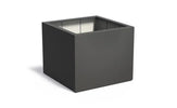 Adezz Carrez Plantenbak Polyester Vierkant 120 x 120 x 100 cm Zwartgrijs