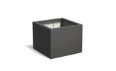 Adezz Carrez Plantenbak Polyester Vierkant 100 x 100 x 80 cm Zwartgrijs