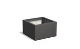 Adezz Carrez Plantenbak Polyester Vierkant 100 x 100 x 60 cm Zwartgrijs