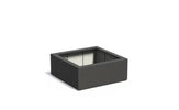 Adezz Carrez Plantenbak Polyester Vierkant 100 x 100 x 40 cm Zwartgrijs