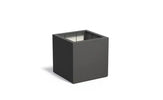 Adezz Carrez Plantenbak Polyester Vierkant 80 x 80 x 80 cm Zwartgrijs