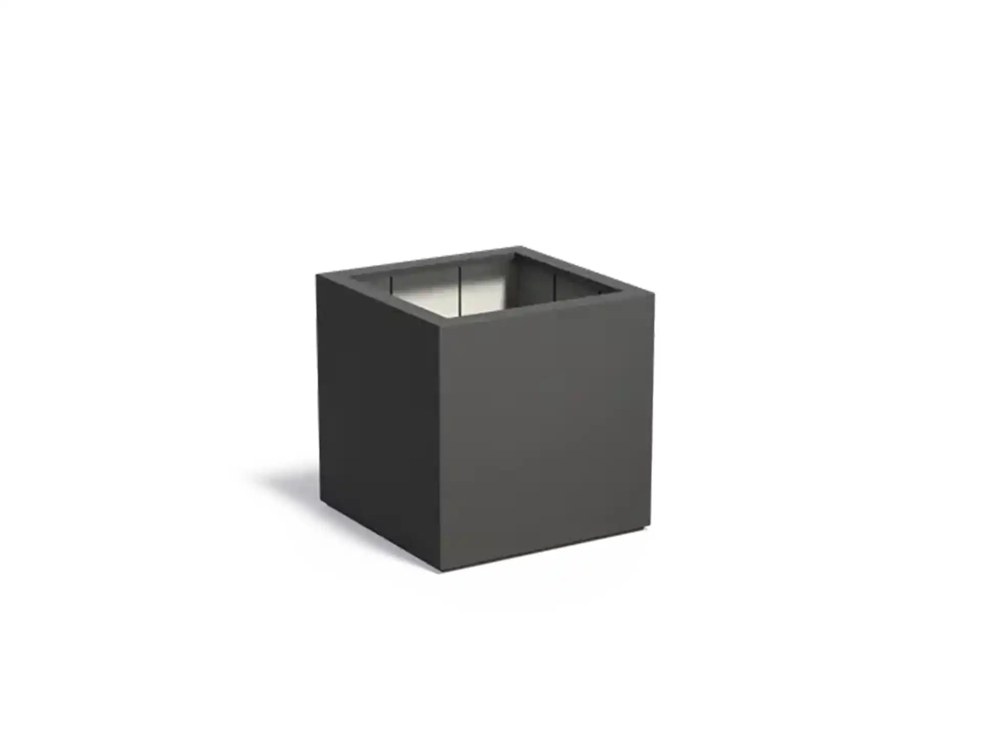 Adezz Carrez Plantenbak Polyester Vierkant 80 x 80 x 80 cm Zwartgrijs
