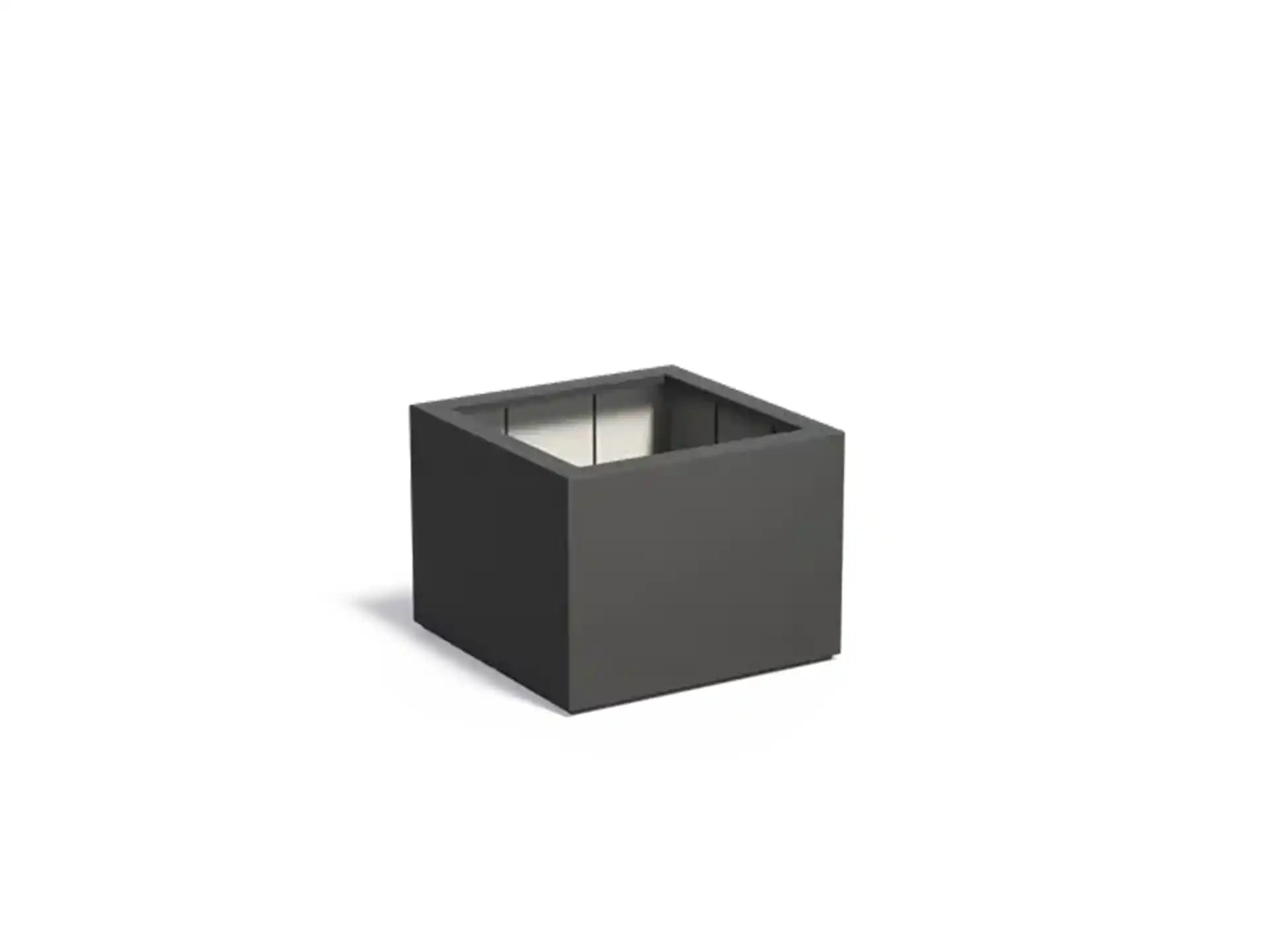 Adezz Carrez Plantenbak Polyester Vierkant 80 x 80 x 60 cm Zwartgrijs