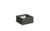 Adezz Carrez Plantenbak Polyester Vierkant  80 x 80 x 40 cm Zwartgrijs