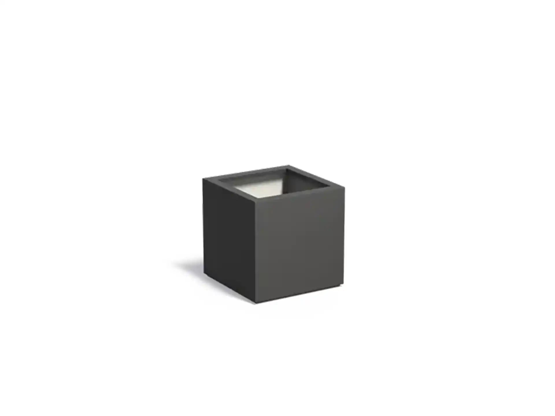 Adezz Carrez Plantenbak Polyester Vierkant 60 x 60 x 60 cm Zwartgrijs