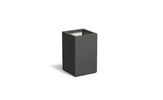 Adezz Carrez Plantenbak Polyester Vierkant 50 x 50 x 80 cm Zwartgrijs