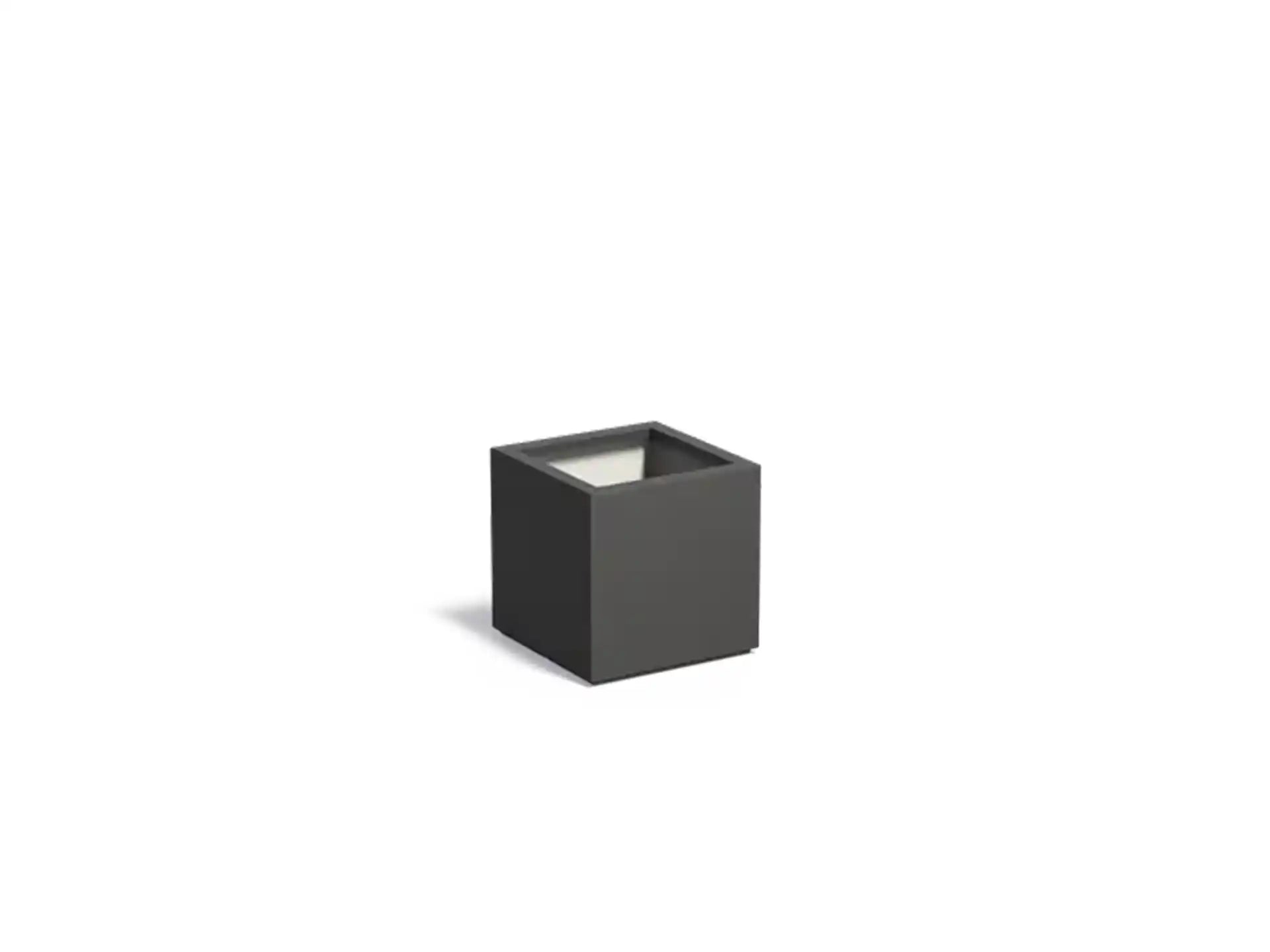 Adezz Carrez Plantenbak Polyester Vierkant 50 x 50 x 50 cm Zwartgrijs