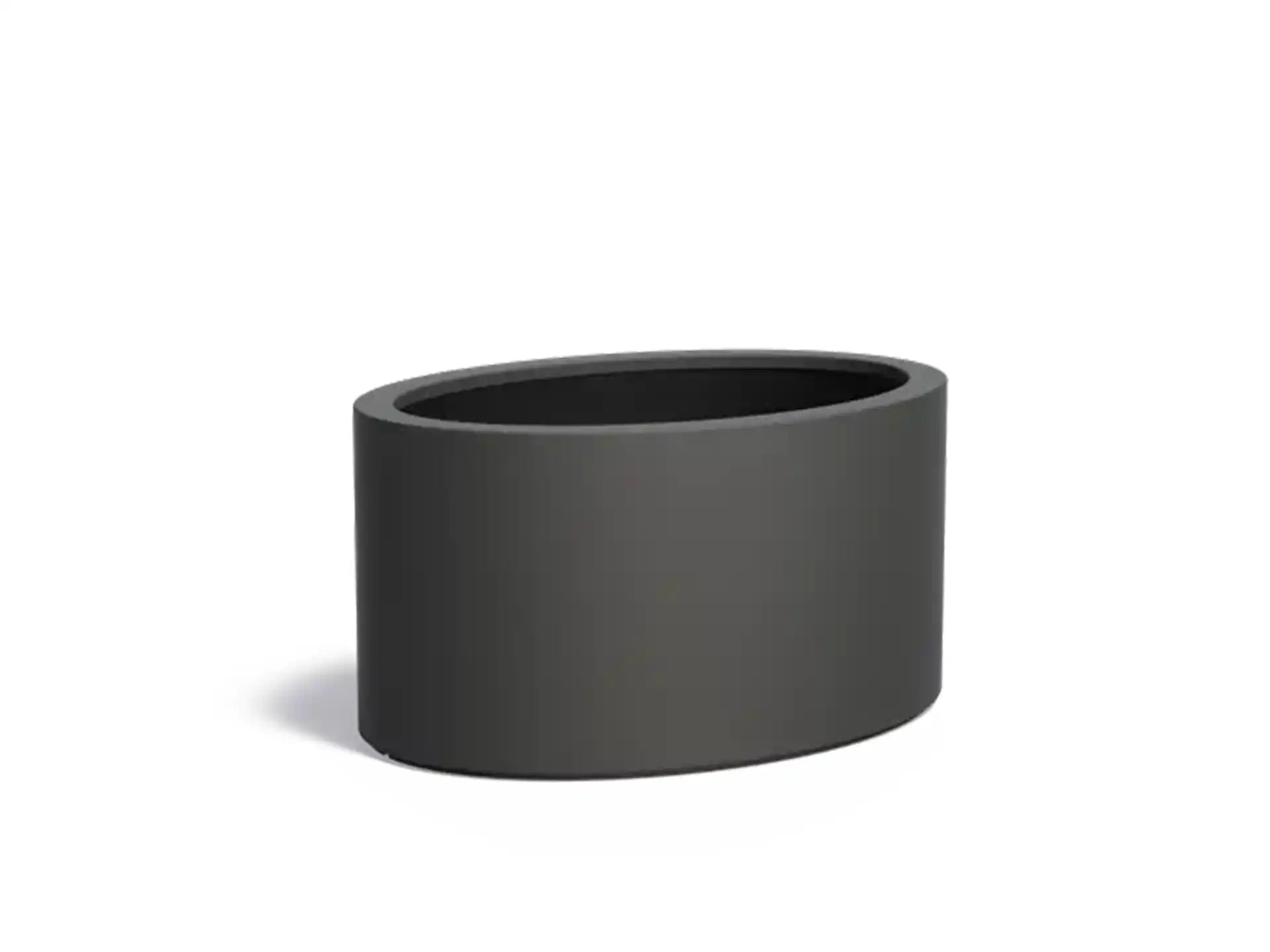 Adezz Ellipse Plantenbak Polyester Ovaal 115 x 80 x 60 cm Zwartgrijs
