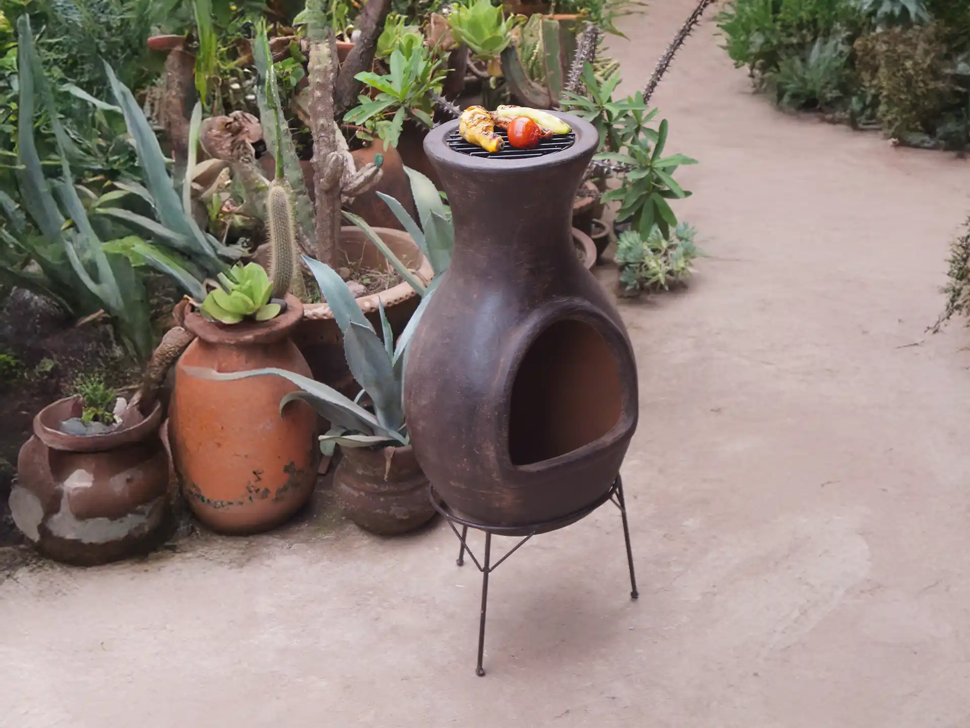 Sol-y-Yo Barbecue terrashaard Acapulco bruin ø46/100 cm | Mexico Trade