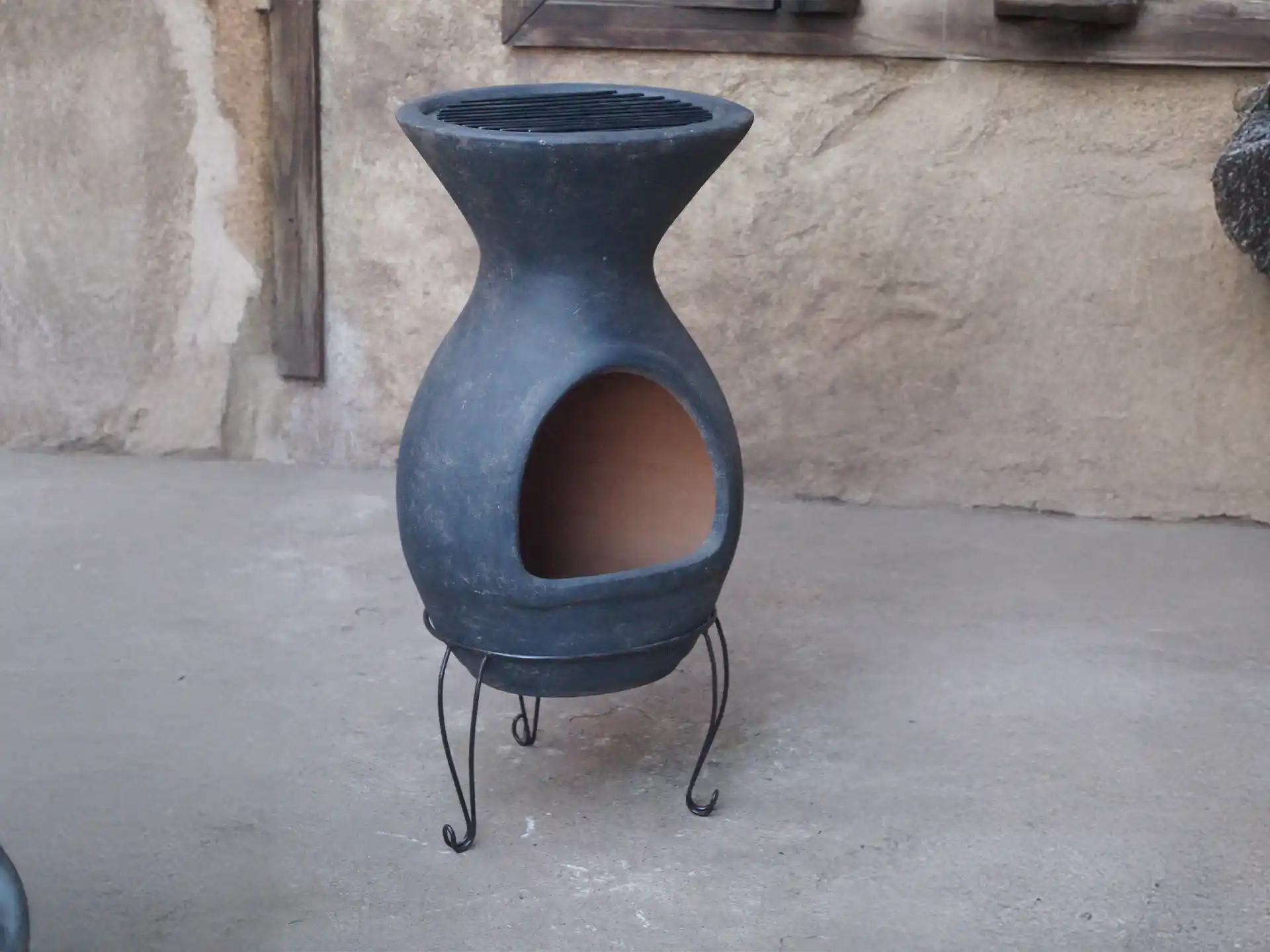 Sol-y-Yo Barbecue terrashaard Acapulco grijs ø46/100 cm | Mexico Trade
