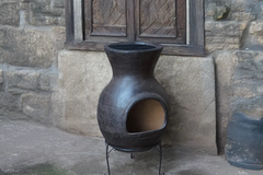 Sol-y-Yo Chimenea Mexicaanse terracotta kachel Barbecue Jumbo (bruin) | Mexico Trade