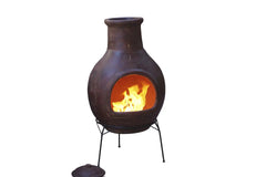 Sol-y-Yo Chimenea Mexicaanse terracotta kachel Jumbo (rood, 115 cm) | Mexico Trade