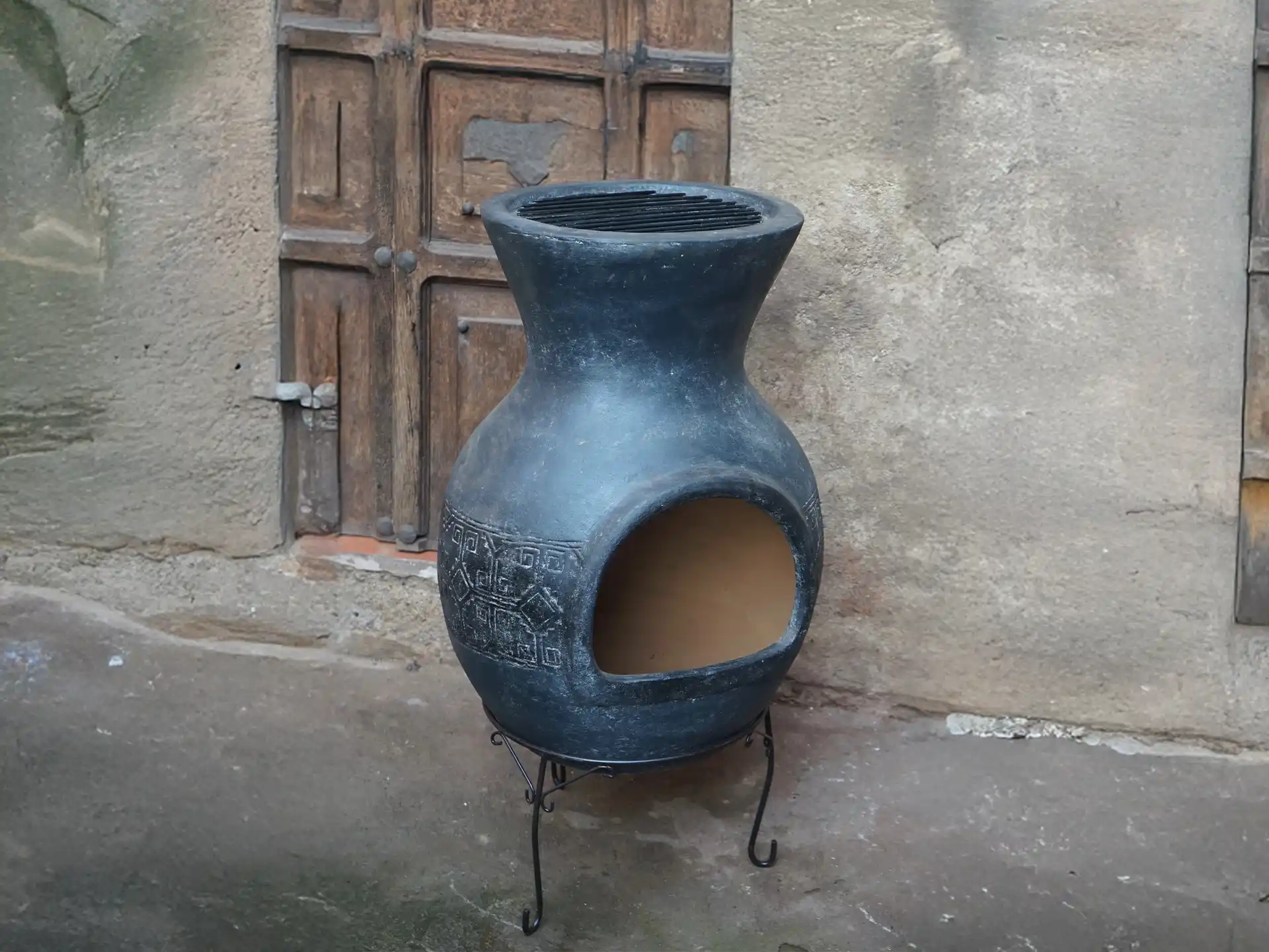 Sol-y-Yo Chimenea Mexicaanse tuinhaard Barbecue XL (grijs) | Mexico Trade
