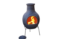 Sol-y-Yo chimenea Mexicaanse tuinhaard Jumbo (grijs, 115 cm) | Mexico Trade