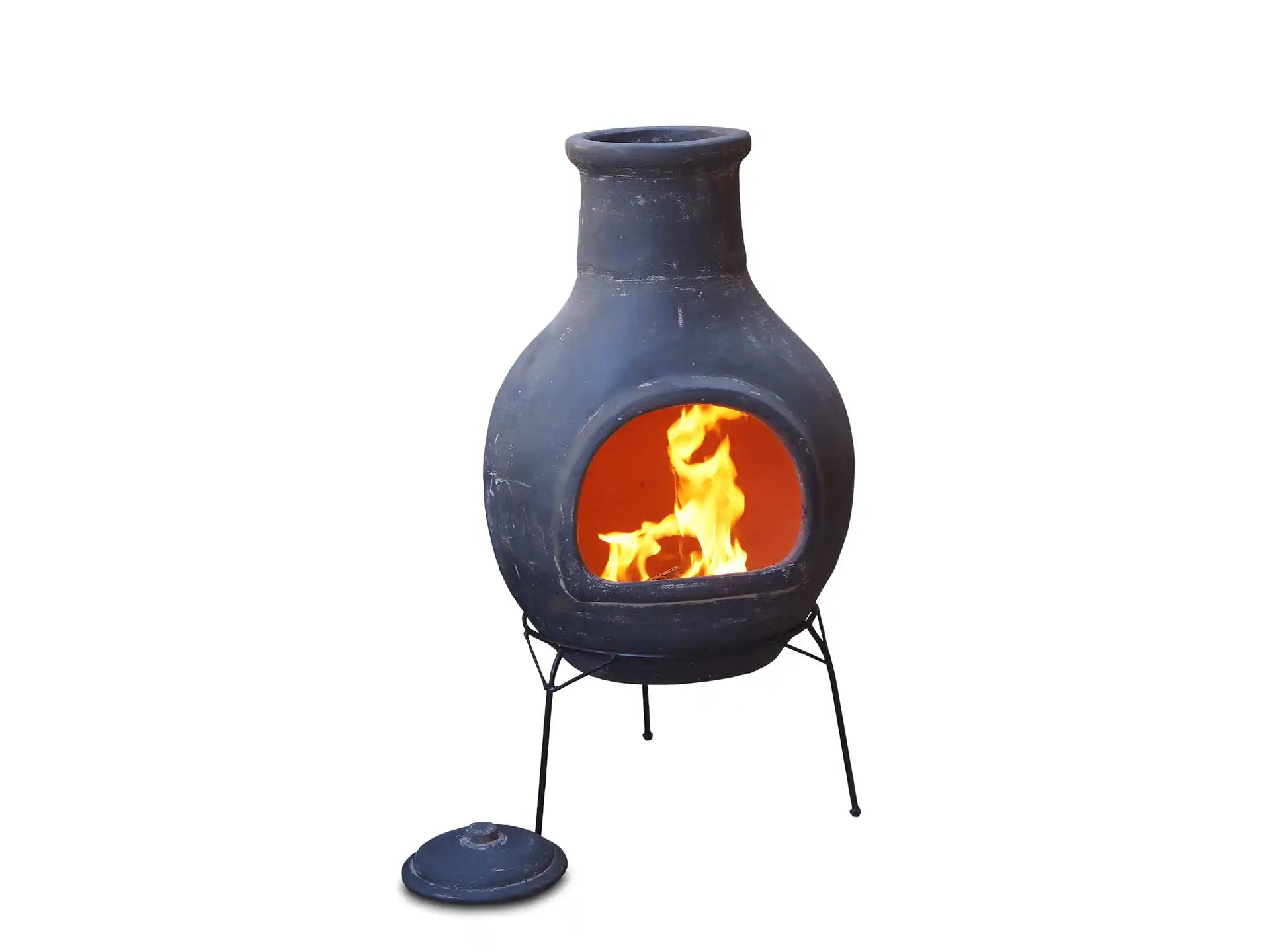 Sol-y-Yo chimenea Mexicaanse tuinhaard Jumbo (grijs, 115 cm) | Mexico Trade