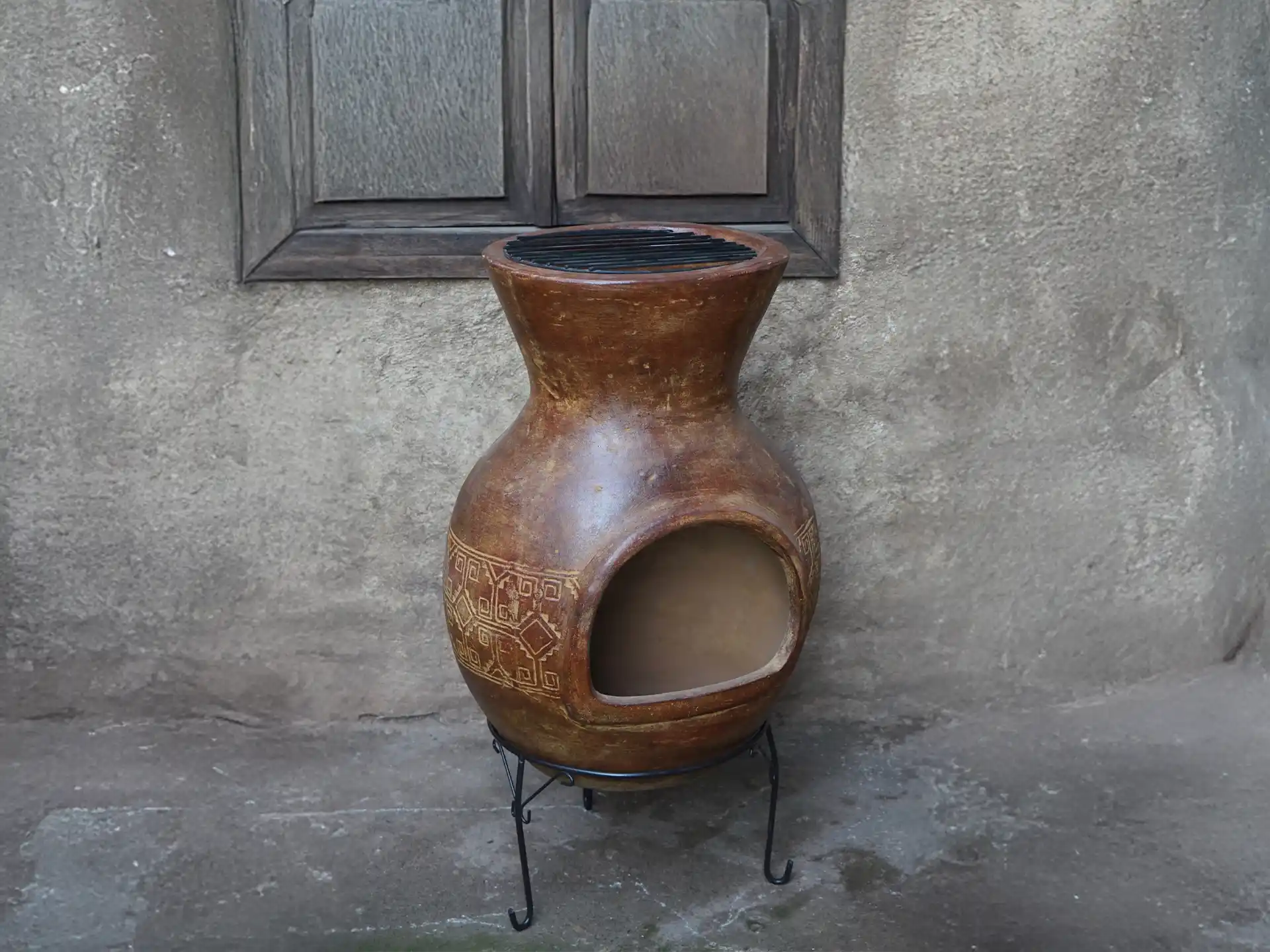 Sol-y-Yo Chimenea Mexicaanse tuinkachel Barbecue Jumbo (rood) | Mexico Trade