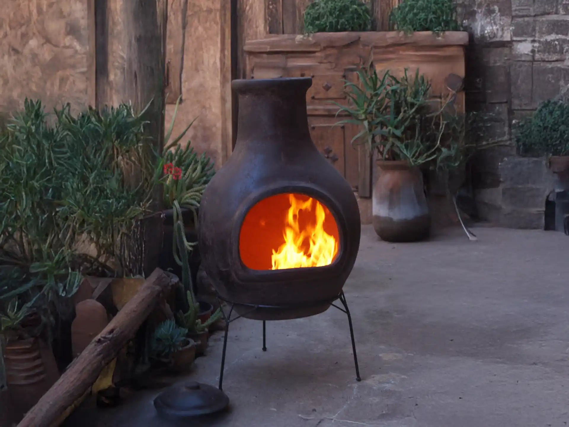 Sol-y-Yo Chimenea Mexicaanse tuinkachel Jumbo (bruin, 115 cm) | Mexico Trade