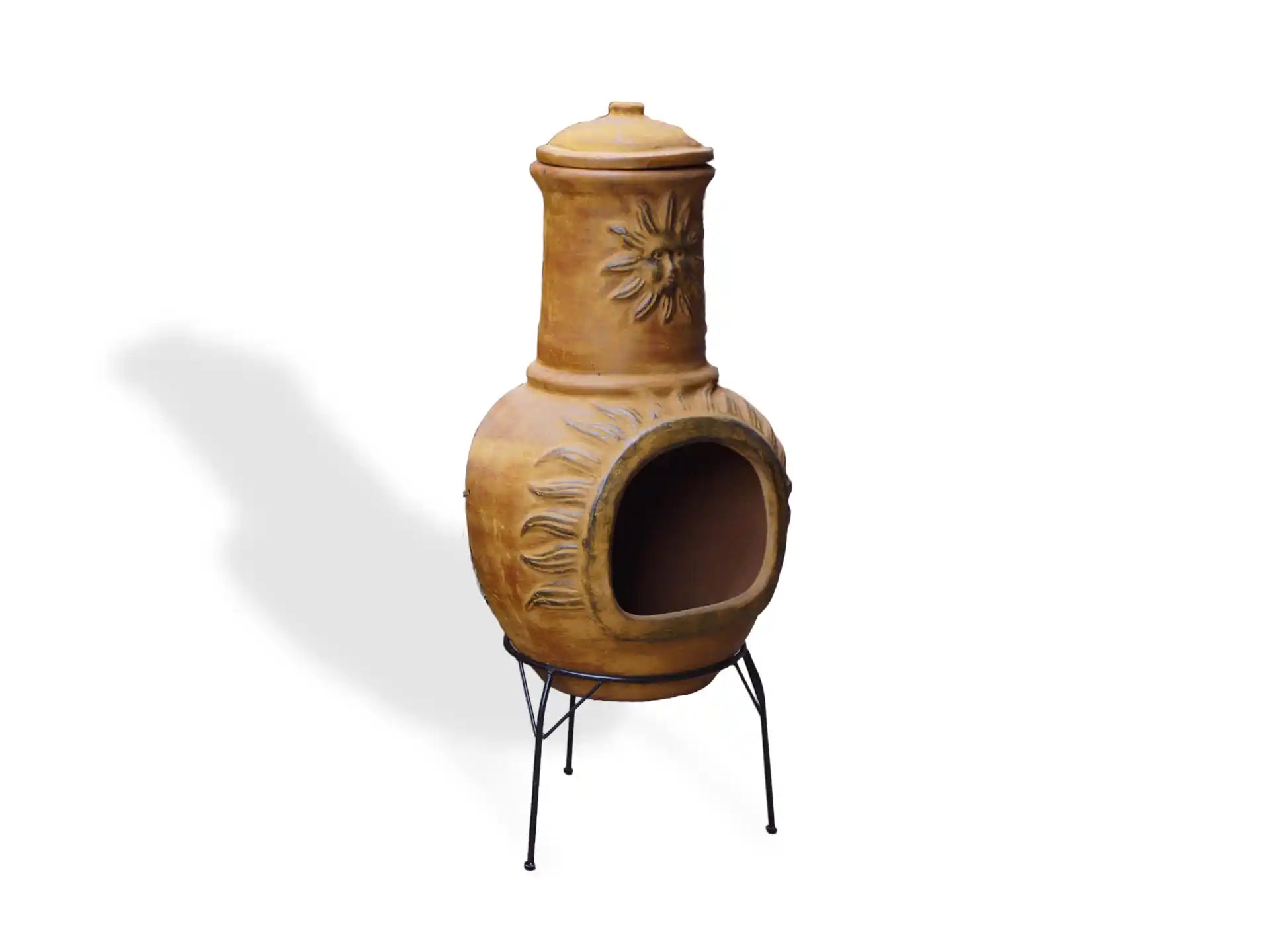 Sol-y-Yo Chimenea Mexicaanse Tuinkachel met zon (geel, 105 cm) | Mexico Trade