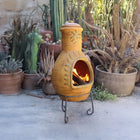 Sol-y-Yo Mexicaanse Chimenea tuinhaard met zon 46 x 106 Madrid - Geel | Mexico Trade