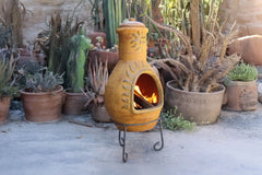 Sol-y-Yo Mexicaanse Chimenea tuinhaard met zon 46 x 106 Madrid - Geel | Mexico Trade
