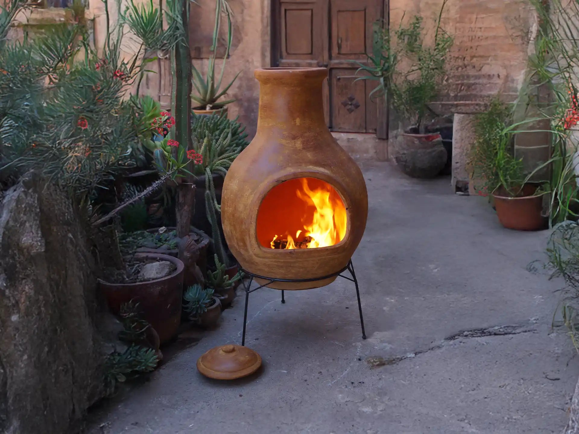 Sol-y-Yo Mexicaanse terracotta kachel Jumbo (geel) 115 cm | Mexico Trade