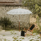 Todo Bien - Bali parasol 180 cm - Crème - Half zilveren beschildering
