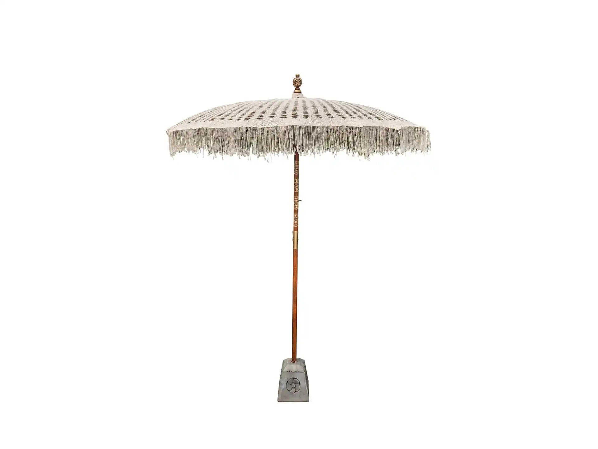 Todo Bien - Bali parasol 250 cm - Crème macramé