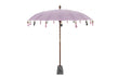 Vrijstaande luxe roze Bali parasol van Todo Bien, handgemaakt in Bali en geschikt voor tuin, terras of strand.