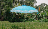 Todo Bien - Bali parasol 280 cm - Zeeblauw - Half zilveren beschildering