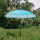 Todo Bien - Bali parasol 180 cm - Zeeblauw - Half zilveren beschildering