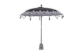 Todo Bien - Bali parasol 280 cm - Zwart - Half zilveren beschildering