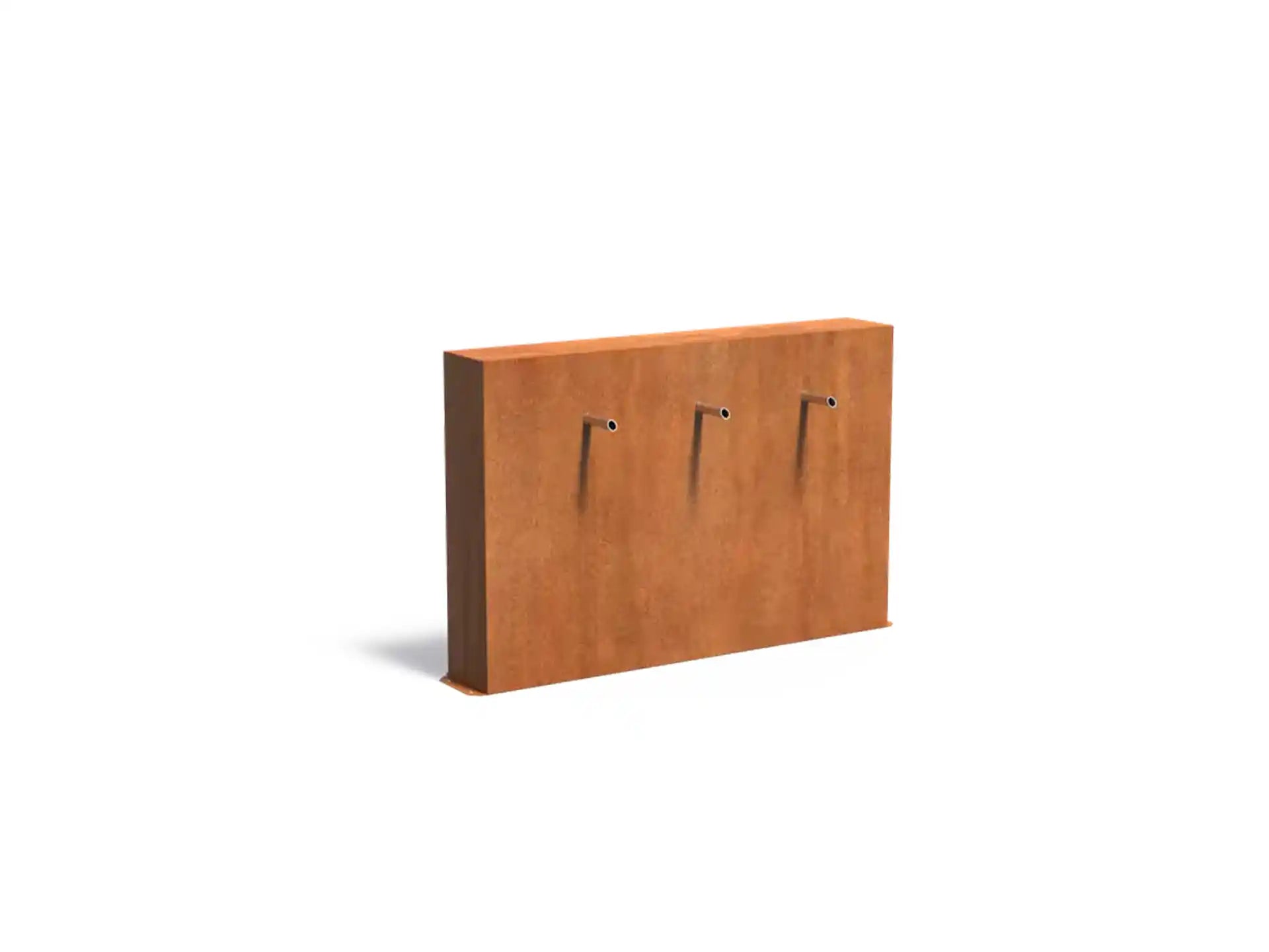 Adezz Vijvermuur Vrijstaand Cortenstaal 150 x 25 x 100 cm met 3 pijpjes en pomp